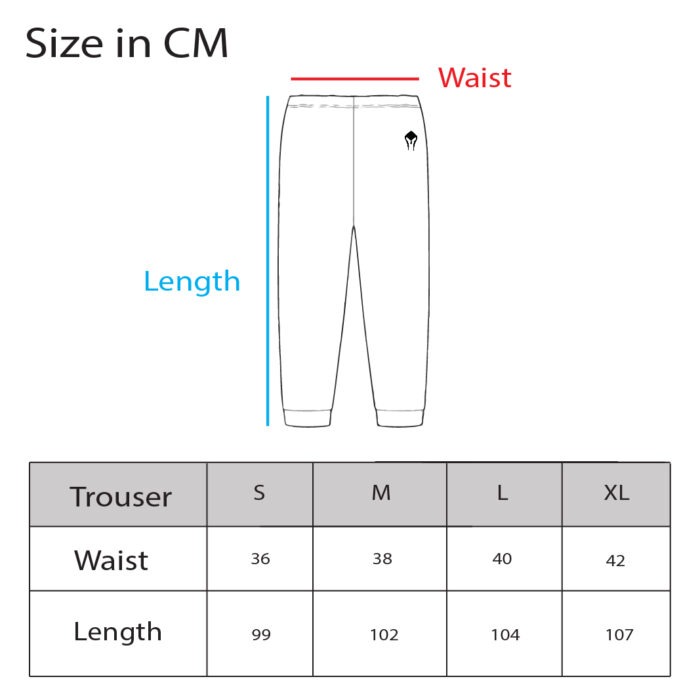 mens trouser size chart - Herculean Armour